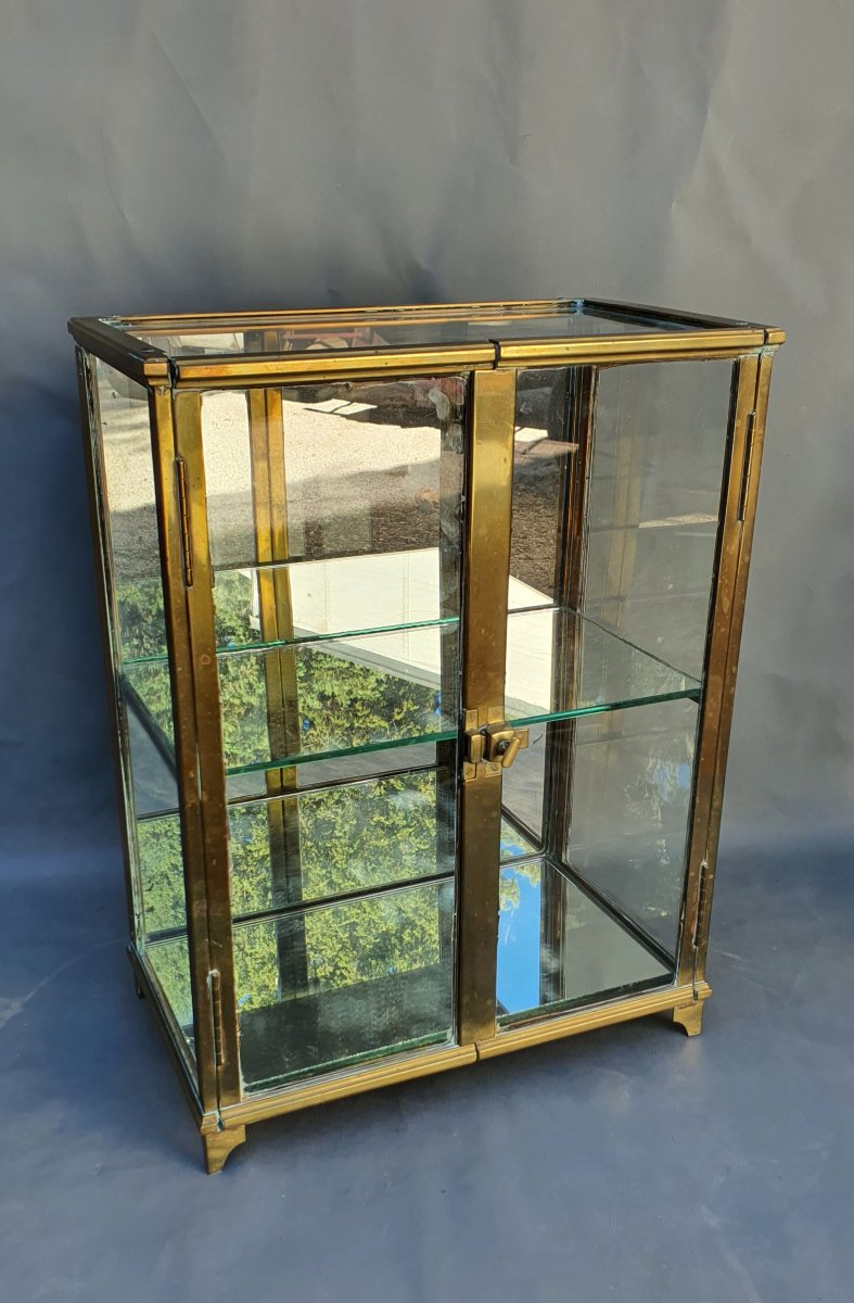 Vitrine laiton bronze XIX siècle -photo-2