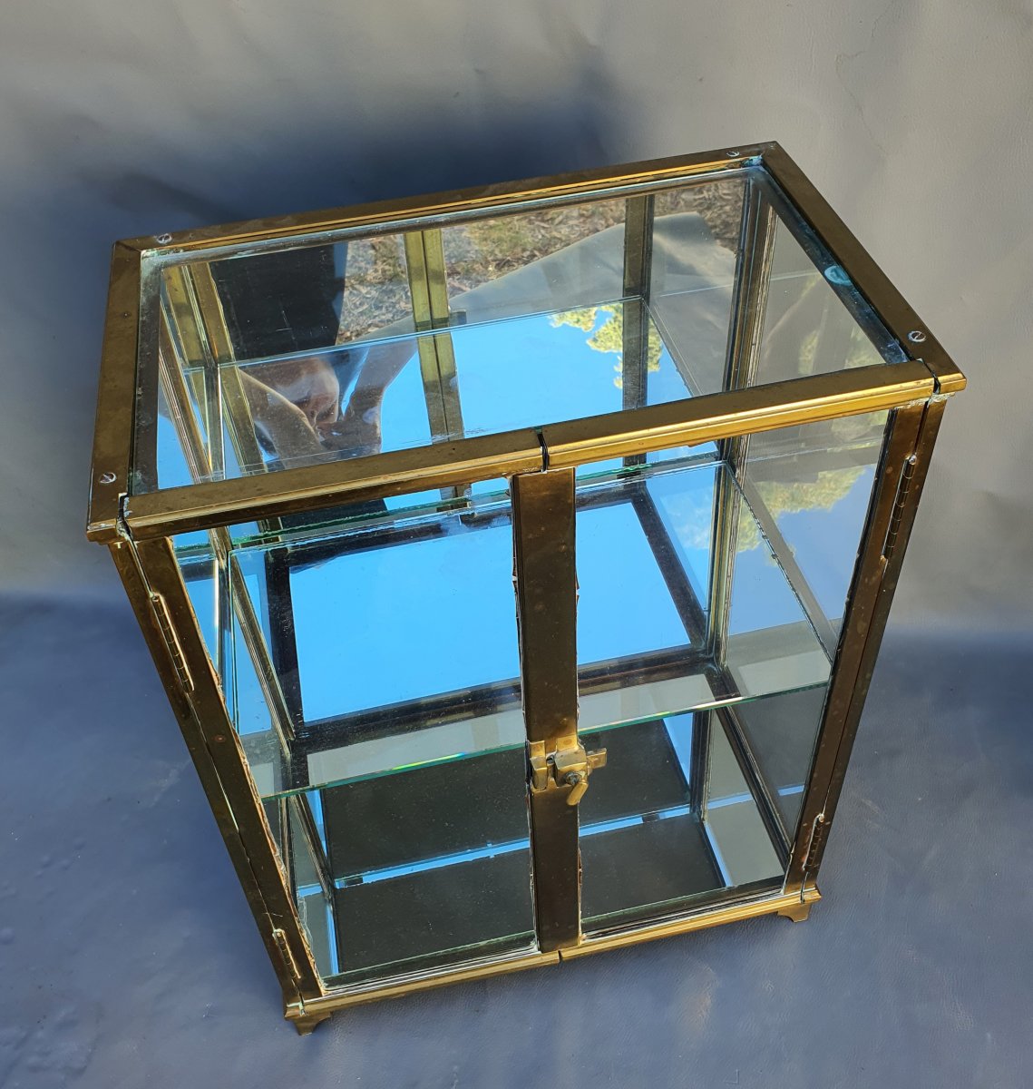 Vitrine laiton bronze XIX siècle -photo-5