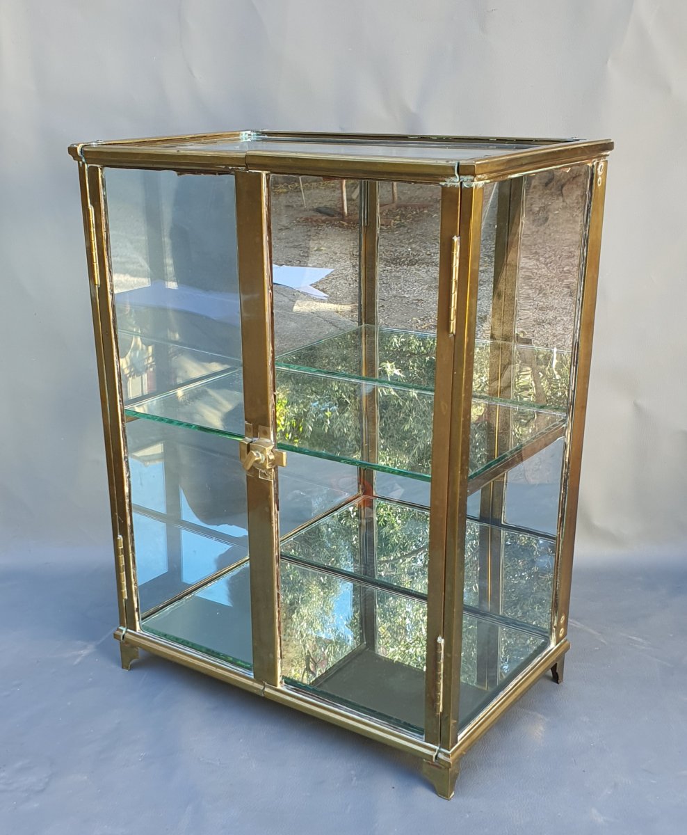 Vitrine laiton bronze XIX siècle -photo-6