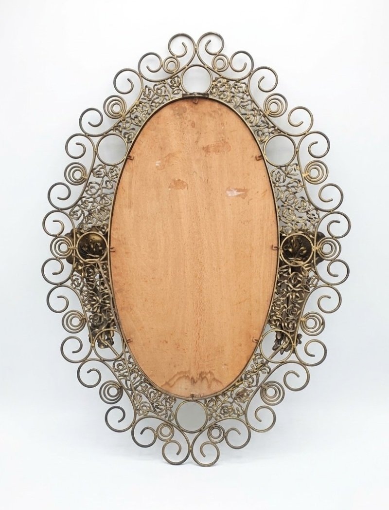 Miroir rocaille baroque style art déco. -photo-2