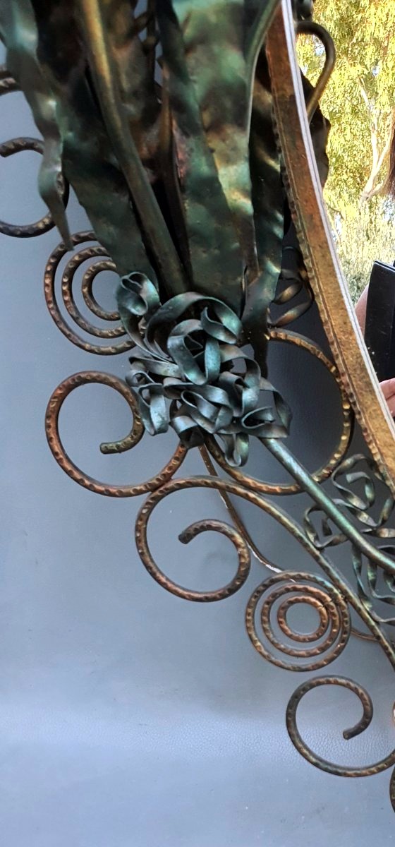 Miroir rocaille baroque style art déco. -photo-5