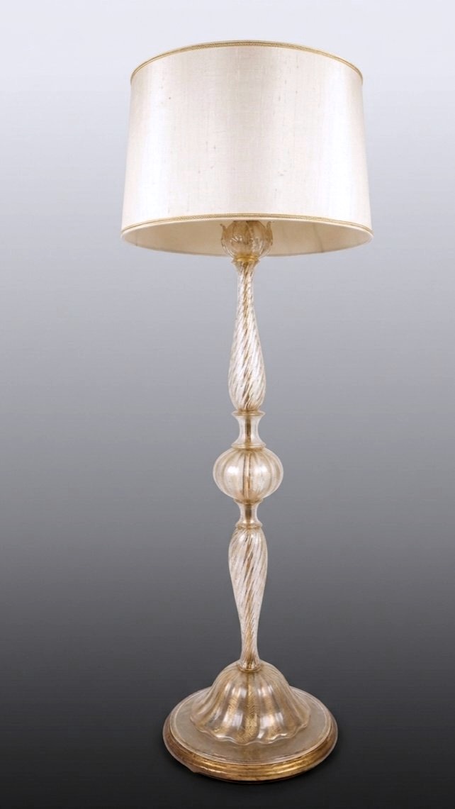 Lampadaire verre Murano,  Barouvier