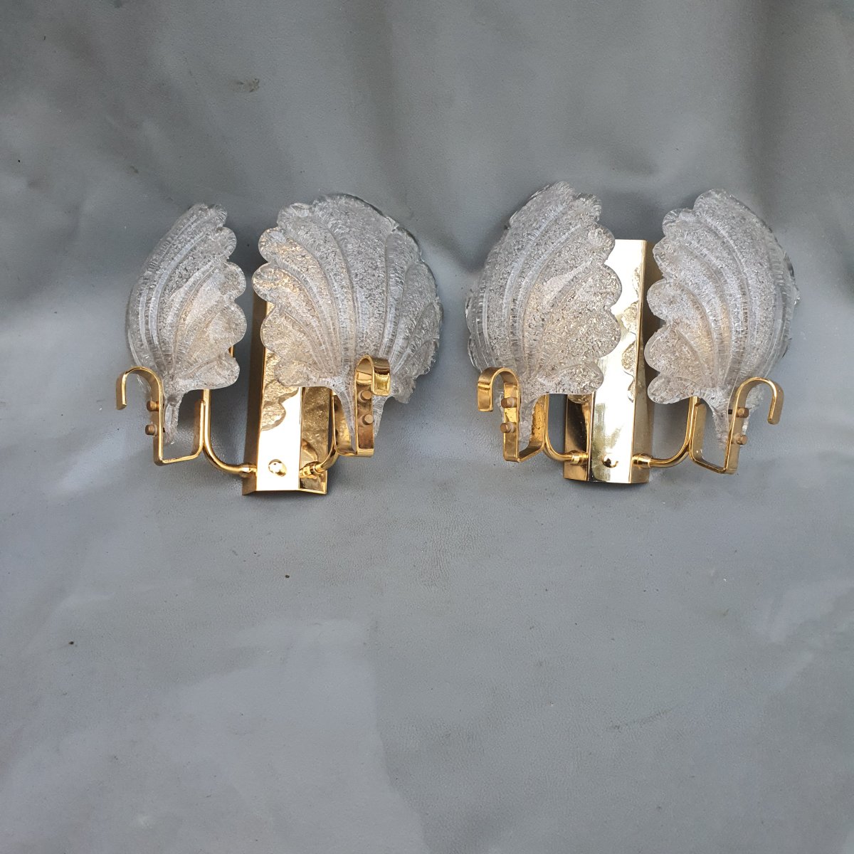 Paire d appliques verre Murano attribuées Carl Fagerlund -photo-2