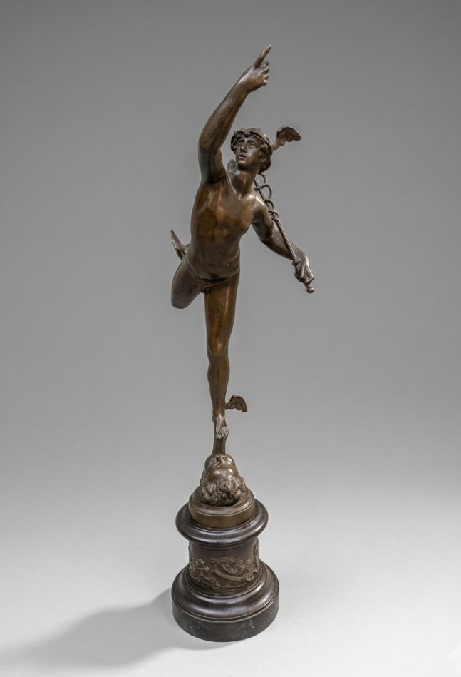 Sculpture bronze Mercure , Jean de Bologne -photo-3