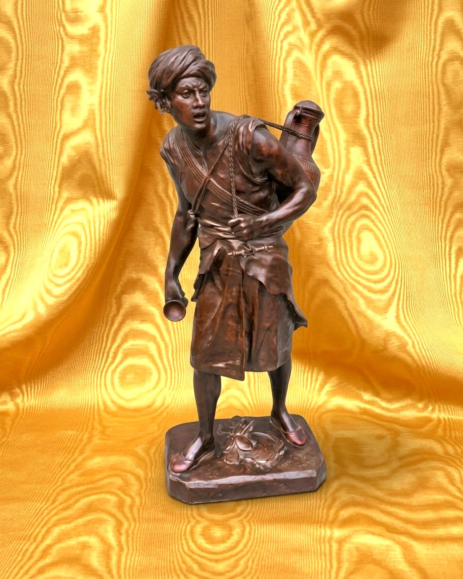 Orientalist Bronze Sculpture, *the Water Carrier* By émile Picault