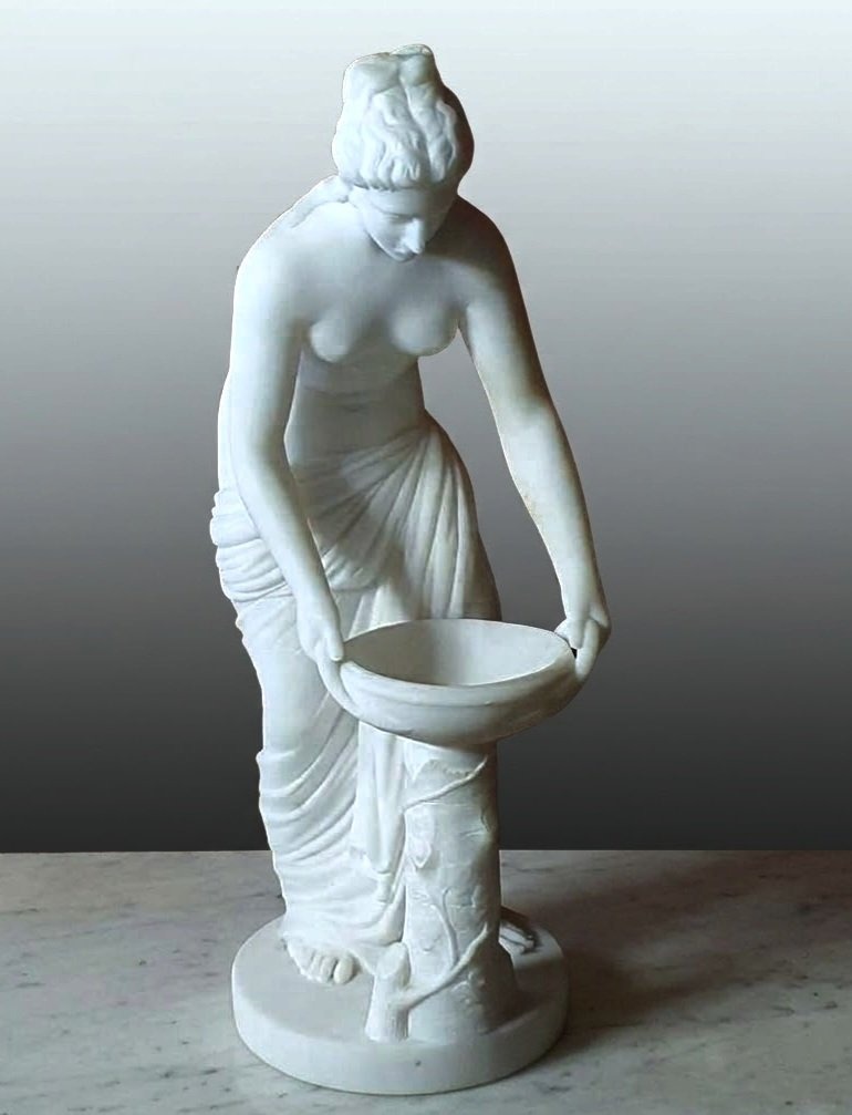 Neoclassical Marble Sculpture, Hestia Or Vesta-photo-4