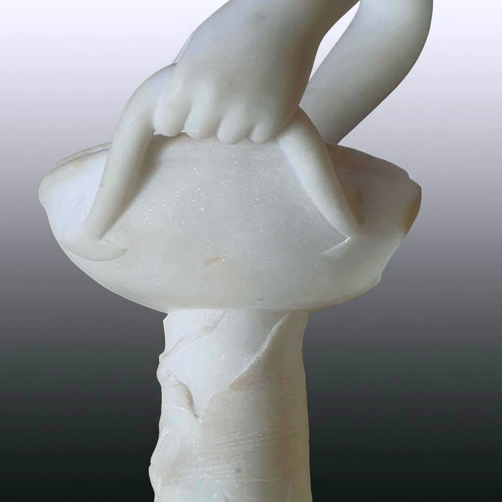 Neoclassical Marble Sculpture, Hestia Or Vesta-photo-5