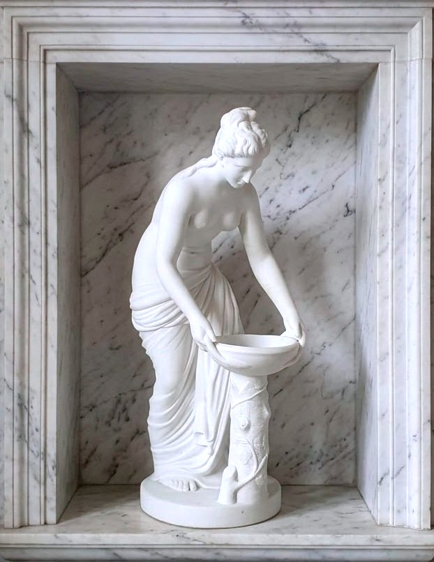 Neoclassical Marble Sculpture, Hestia Or Vesta