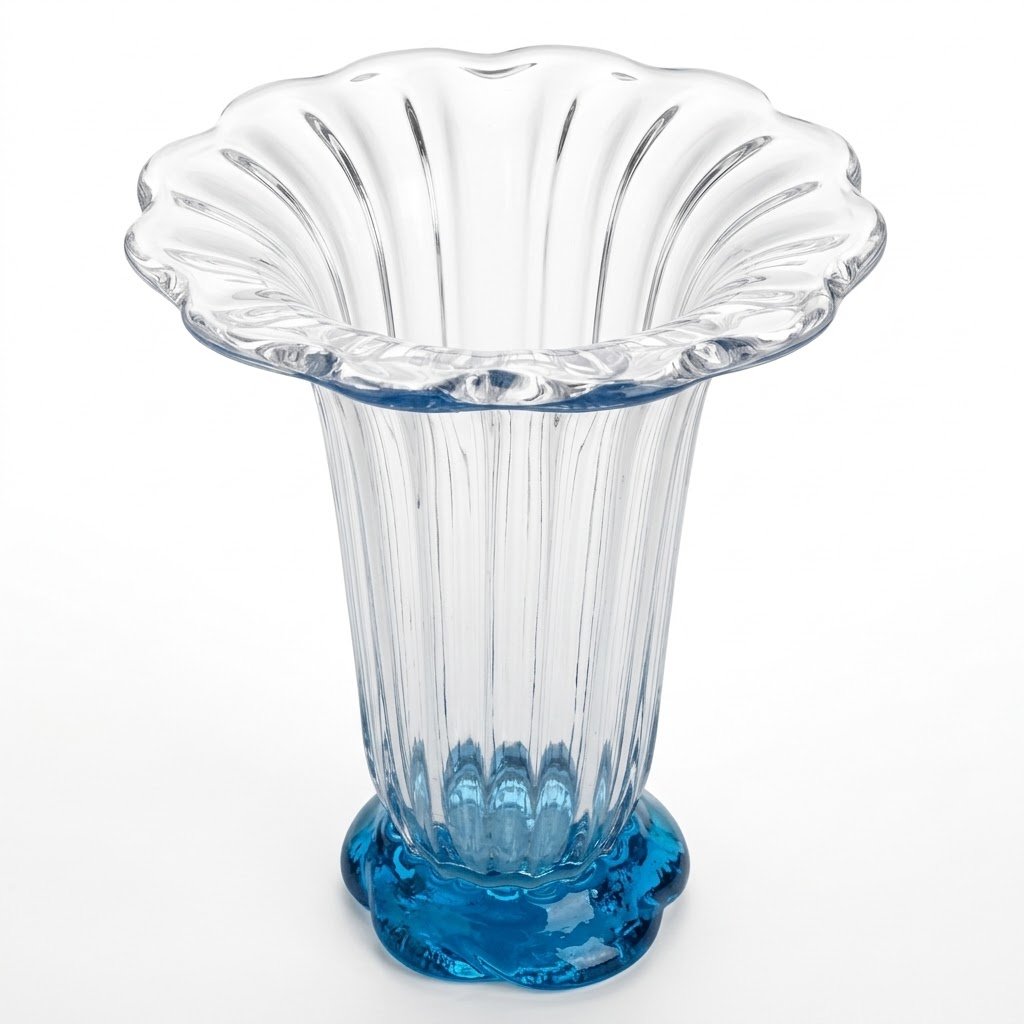 Vintage Crystal Vase Attributed To Daum-photo-2