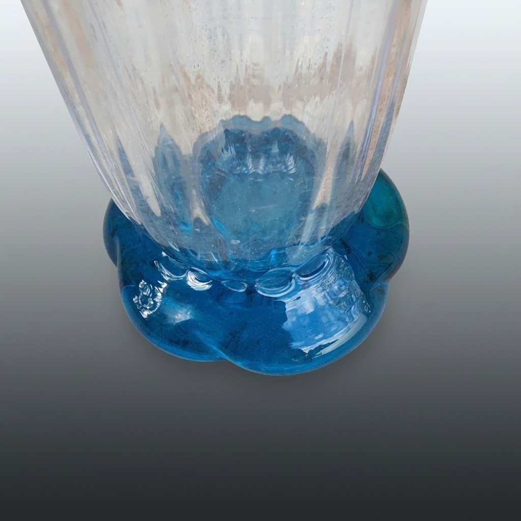 Vintage Crystal Vase Attributed To Daum-photo-1