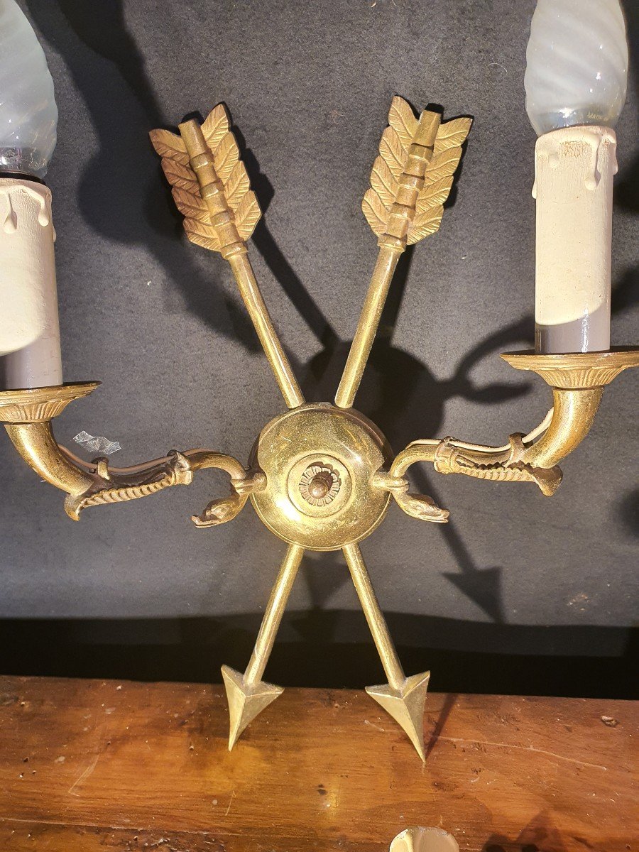 Three Sconces With Eagles-photo-2