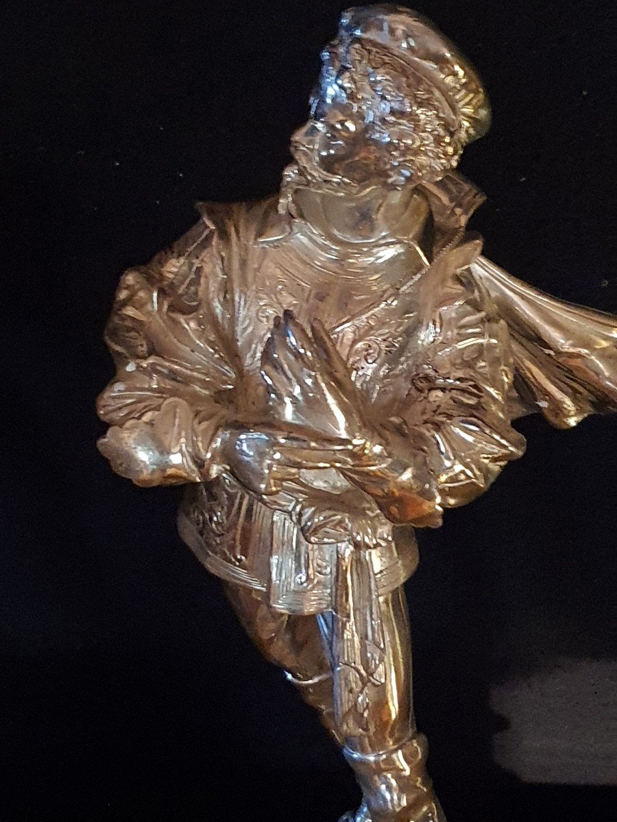 Paire de bronzes gentilshommes XIX par Lalouette. -photo-1