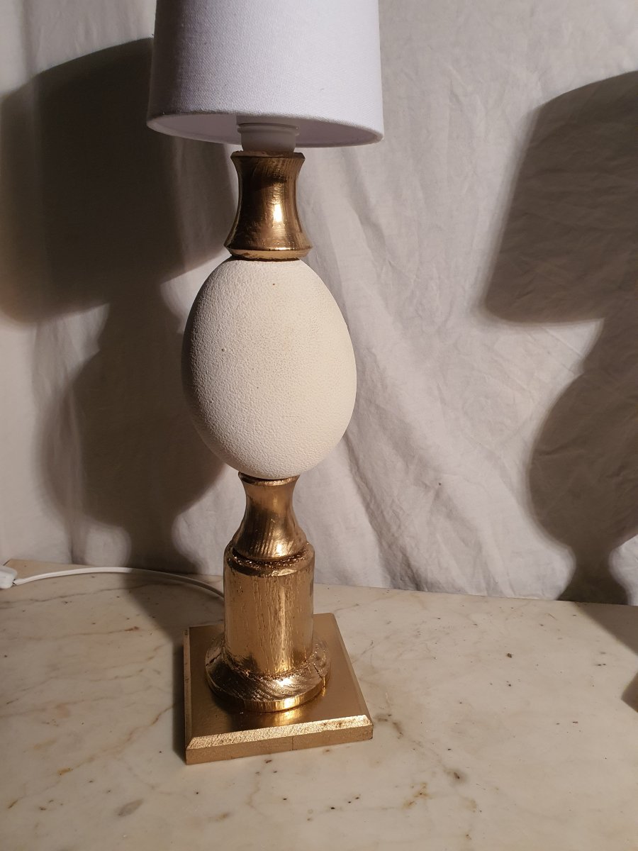 Pair Of Ostrich Eyes Lamps-photo-2