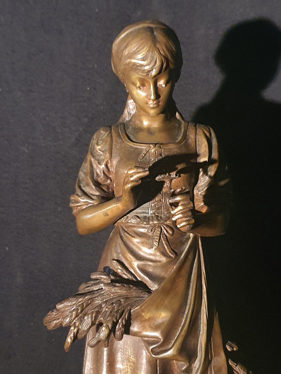 XIX Century Sculpture Bronze By  E Bouret.-photo-1