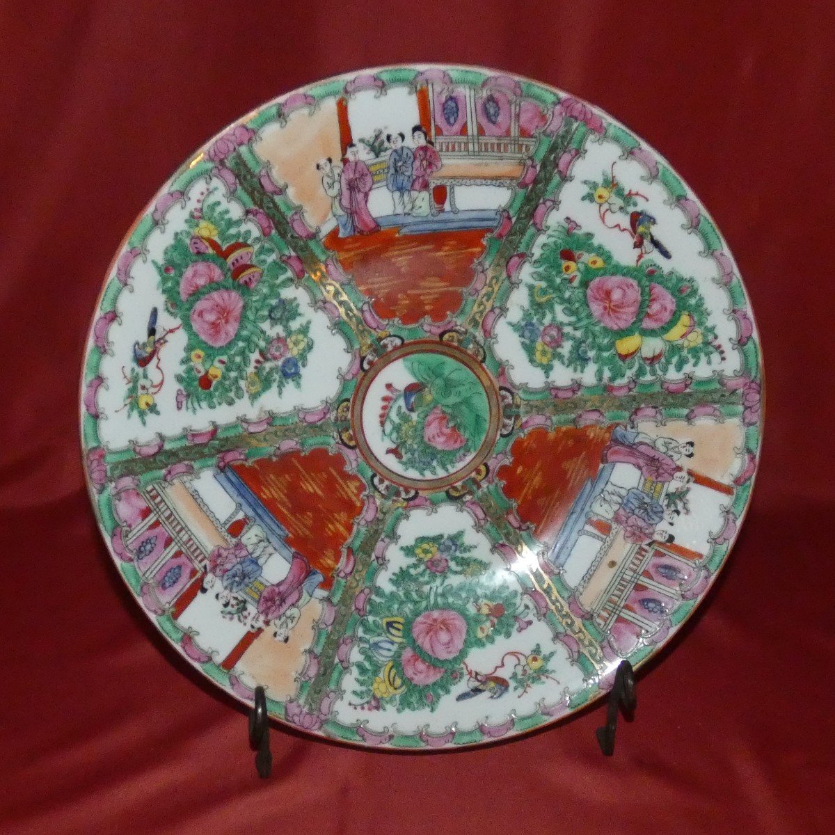 Plat porcelaine chinoise Canton. -photo-2