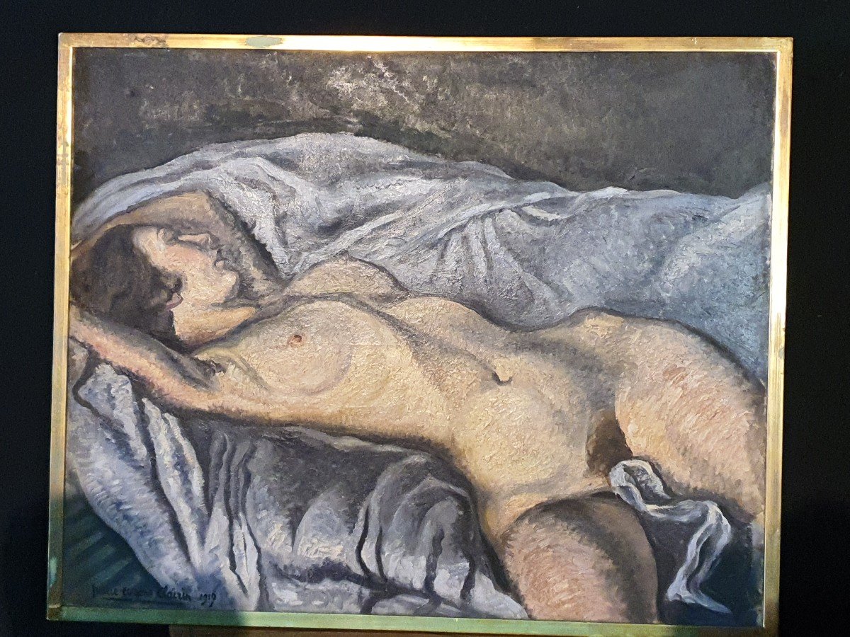 Peinture nu par Pierre Eugène Clairin. -photo-2