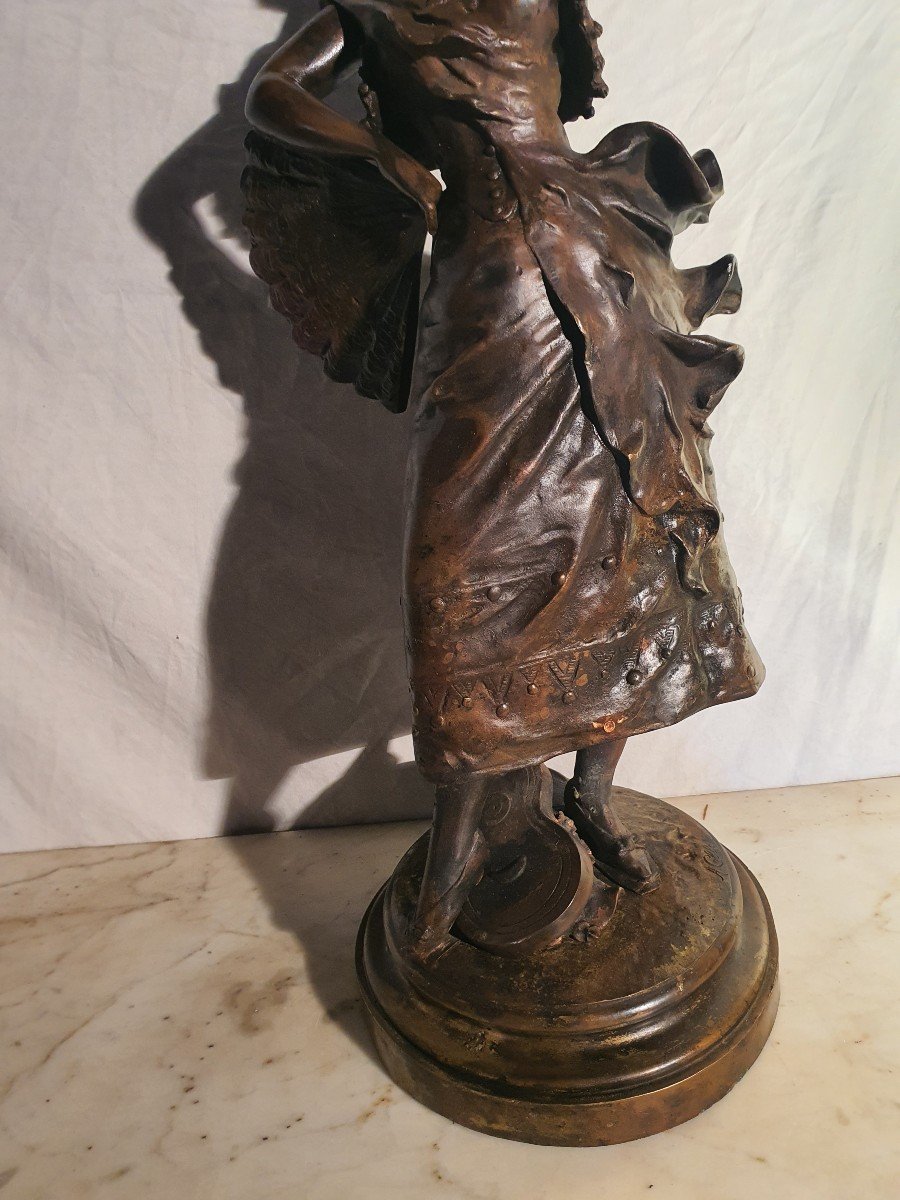 Bronze XIX,danseuse,Carmen par A Collé.-photo-5