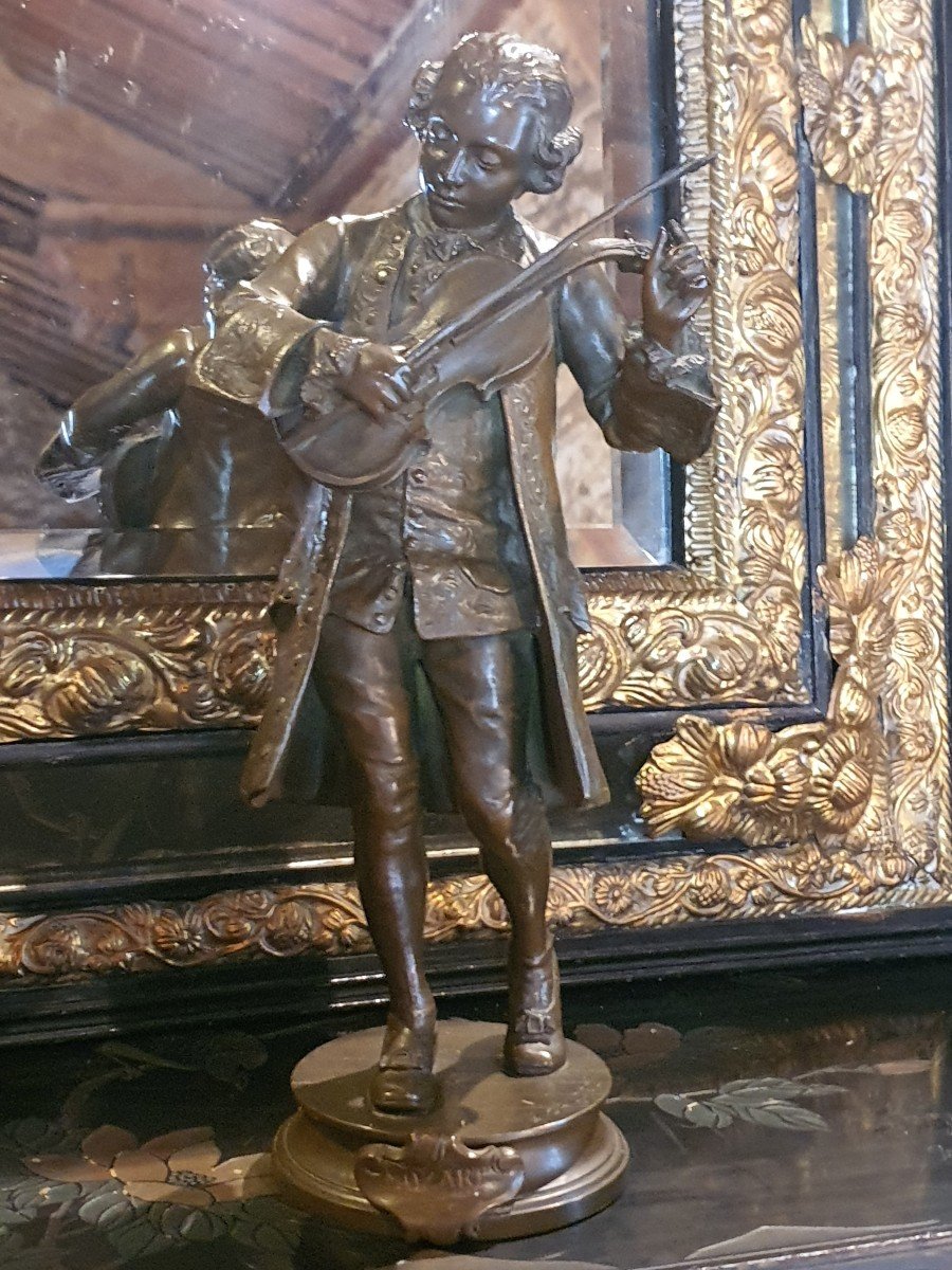 Mozart Bronze Sculpture From A Gaudez-photo-1