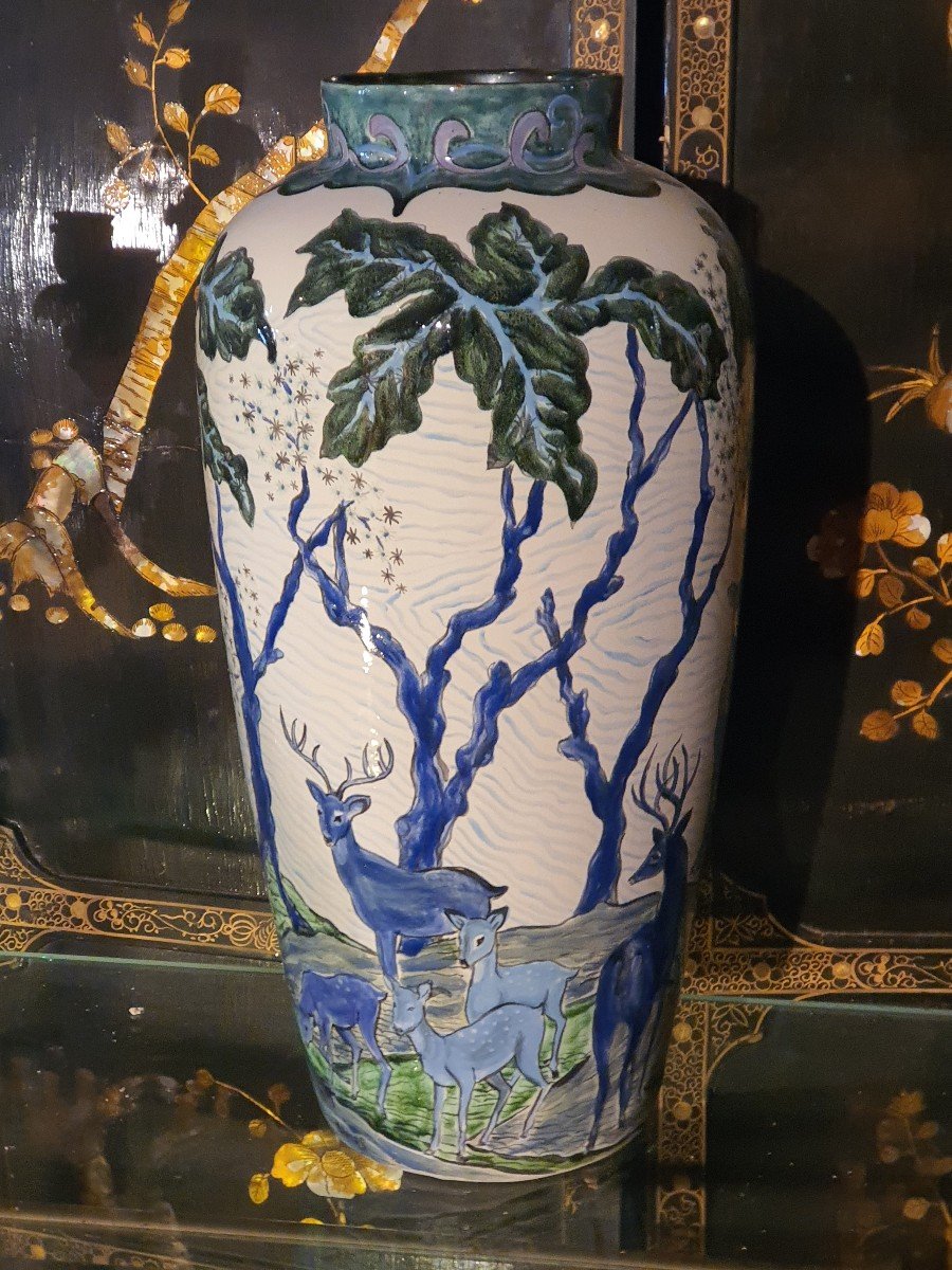 Art Deco Vase Dlg Keramis Boch-photo-2