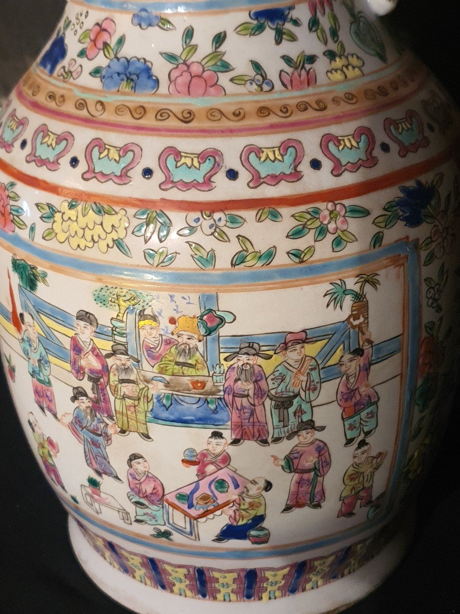 Vase Porcelaine Chine XIX-photo-3