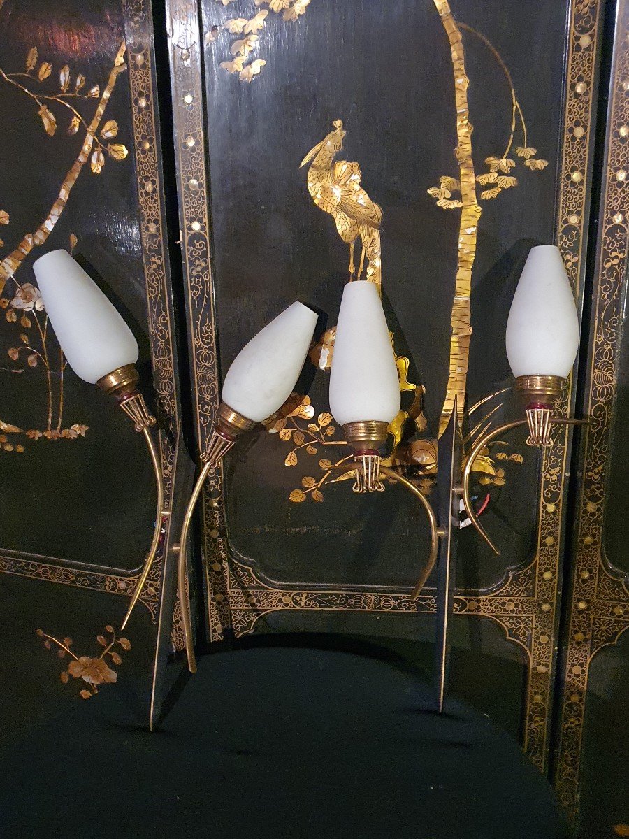 Pair Of Wall Lamps Maison Arlus-photo-2