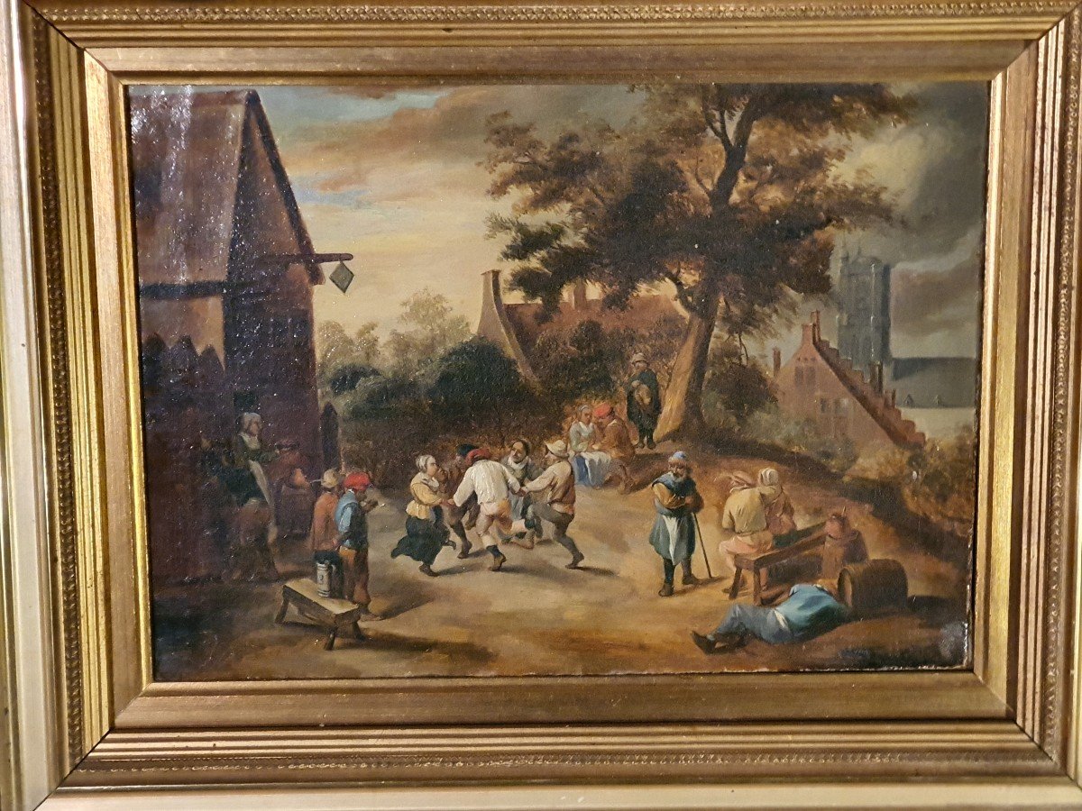 Tableau Flamand Fête Villageoise,Téniers, Brueghel.-photo-2