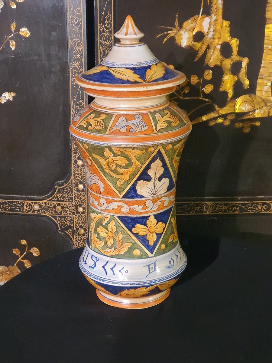 Alborello,majolica Pot Pharmacy Italy.-photo-3