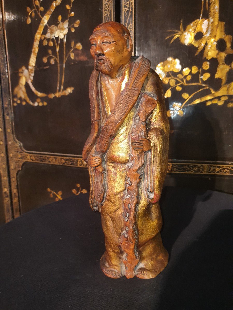Chinese Immortal Sculpture, Taoist, Shou Lao.-photo-2