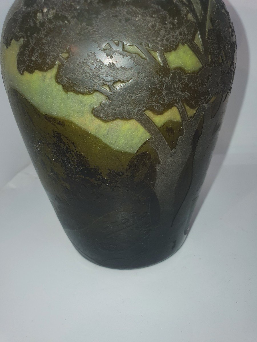 Muller Frères Vase, Croix Mare Lake Landscape Vosges-photo-3
