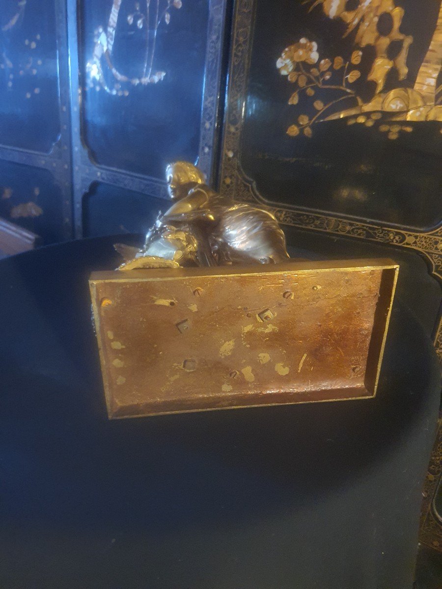 Sculpture Bronze Doré Antique -photo-4