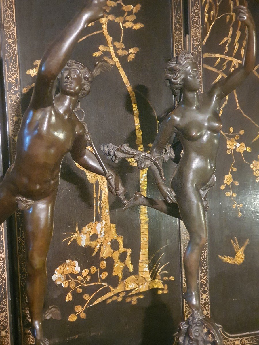 Pair Of Jean De Bologna Bronze Sculptures-photo-4