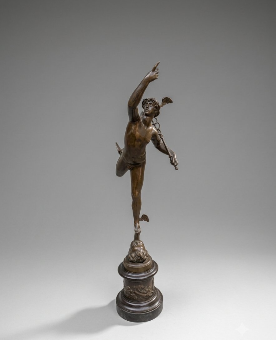 Pair Of Jean De Bologna Bronze Sculptures-photo-3