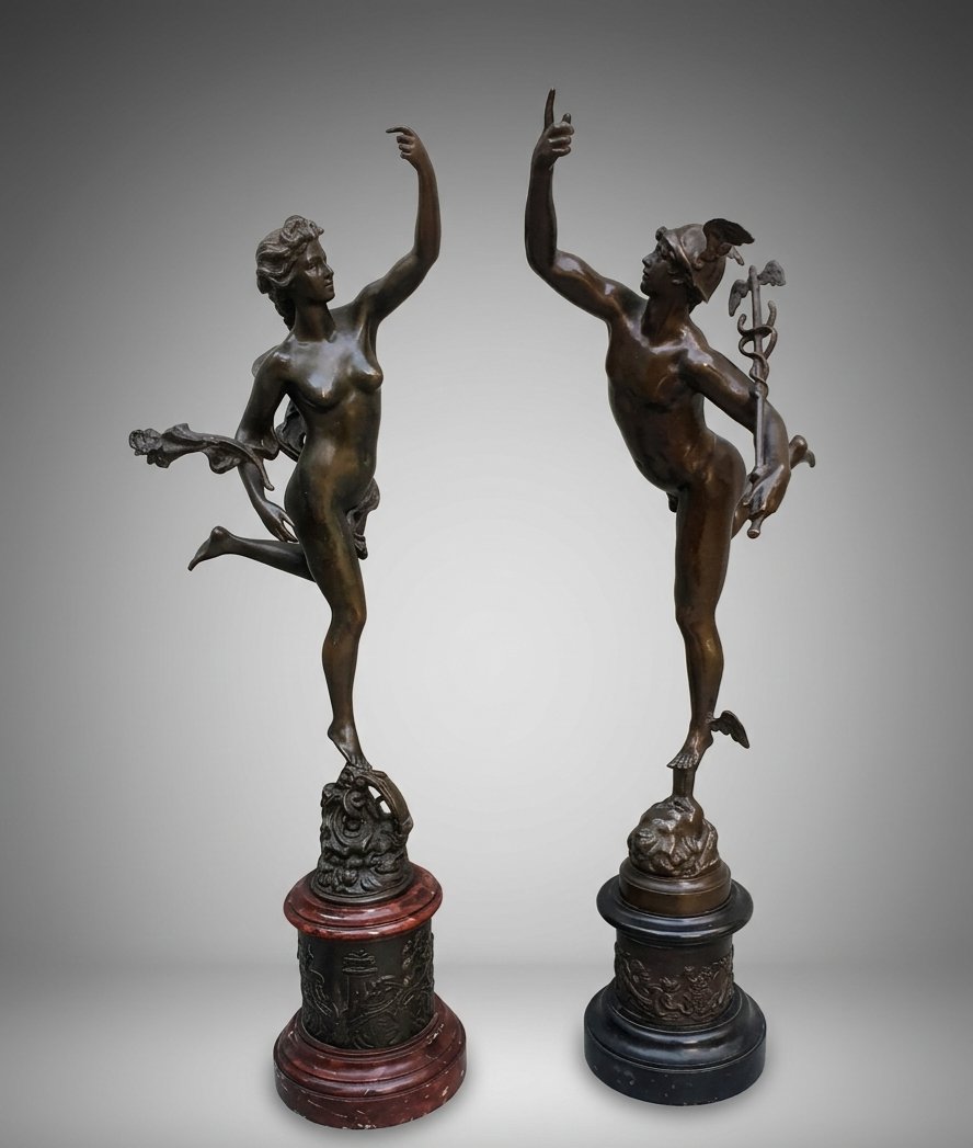 Pair Of Jean De Bologna Bronze Sculptures