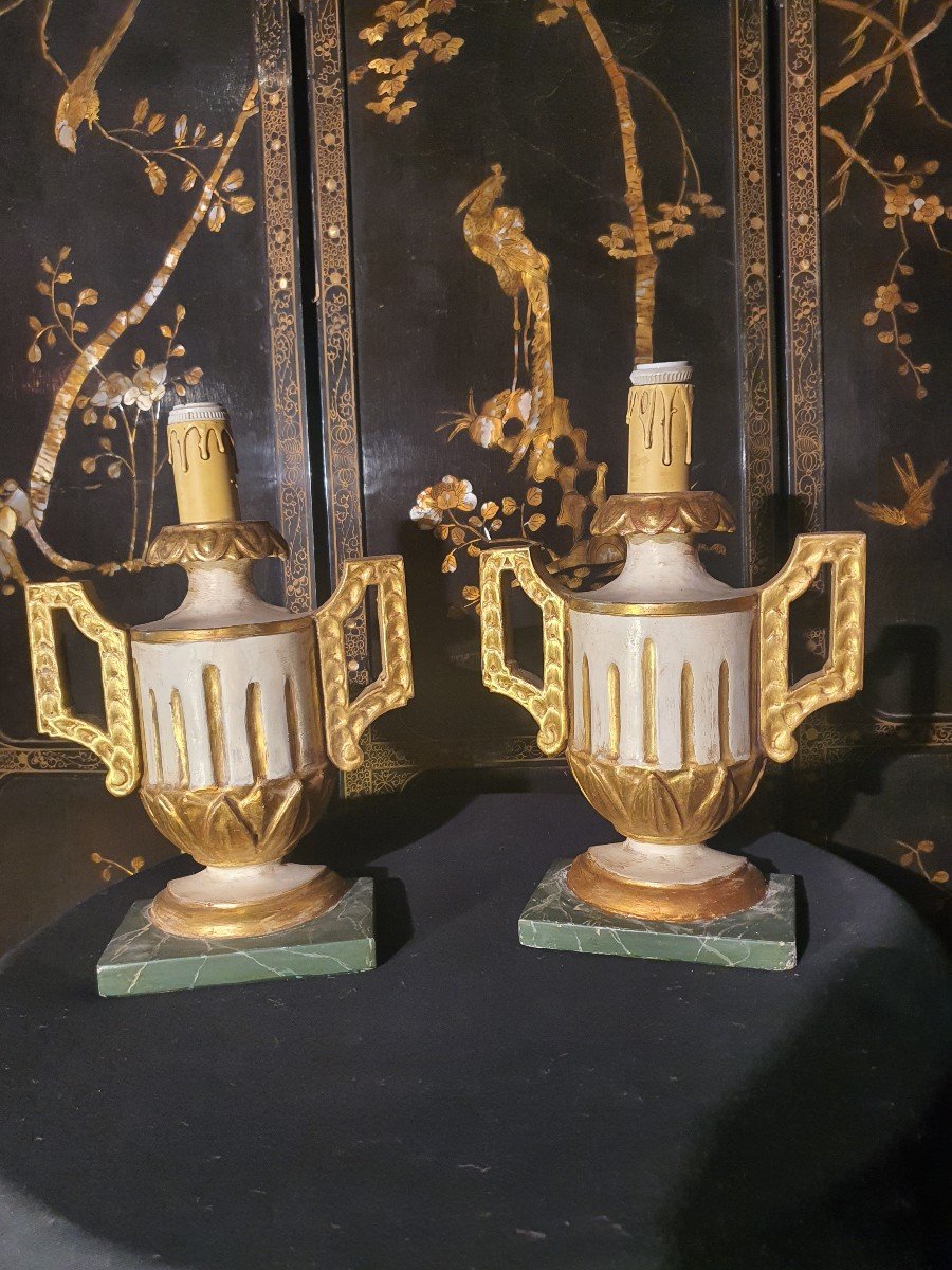 XVIII Gilded Wood Sconces.-photo-2