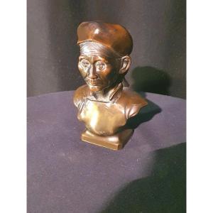 Bronze Bust Indochina Vietnam Tonkin