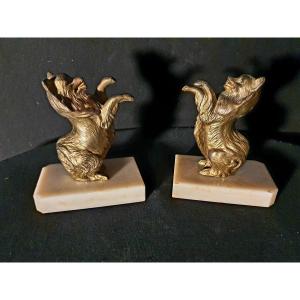 Animal Bookends, Art Deco Dogs.