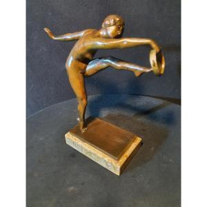 Art Deco Bronze Sculpture Dancer Anna Pavlova, Paul De Boulongne.