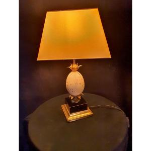 Maison Charles Ostrich Marble Egg Lamp.