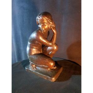 Bronze Sculpture Art Deco Female Nude Maillol School, Pujol.