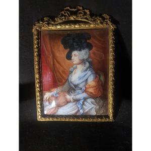 Porcelain Miniature Painting Style XVIII, Louis XVI.