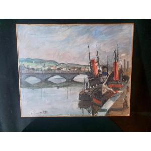 Marine Painting Port Of Rouen