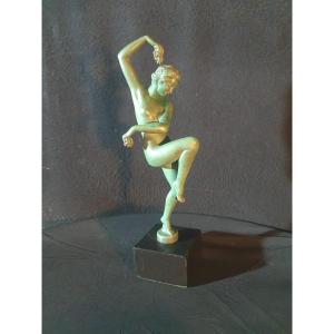 Art Deco Sculpture Dancer Denis Marcel Bouraine Max Le Verrier 