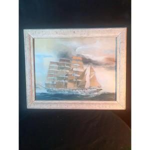 Tableau Aquarelle Marine , Claude Le Baube.