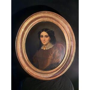 Tableau Portrait XIX Siècle, Jeune Femme Henry De Gray.