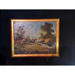 Painting Of A Hunting Scene.