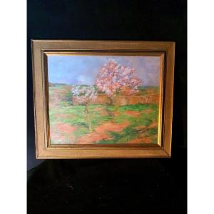 Tableau paysage esprit Achille Laugé. 