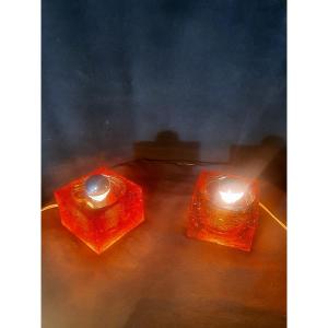 Paire de lampes vintage Murano. 