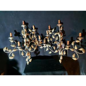 Paire de grandes appliques dans le goût maison Baguès. 