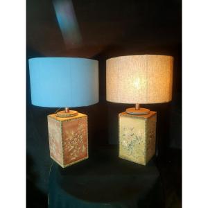 Paire de lampes chinoises.