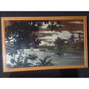 Vietnamese Lacquer Panel 